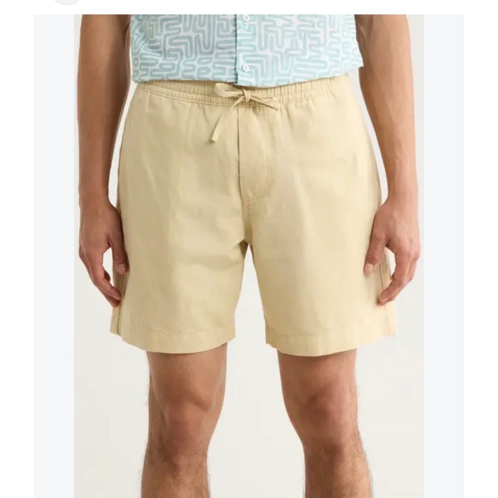 RODD & GUNN Burnbridge Resort 7 Inch Short XXL Stone Beige Tan NEW Linen Cotton